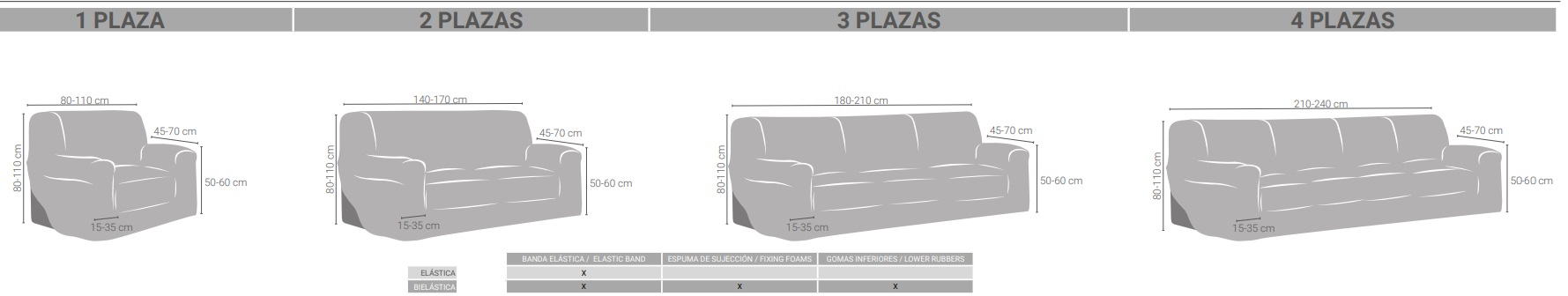 medidas funda sofa bielastica esyaa